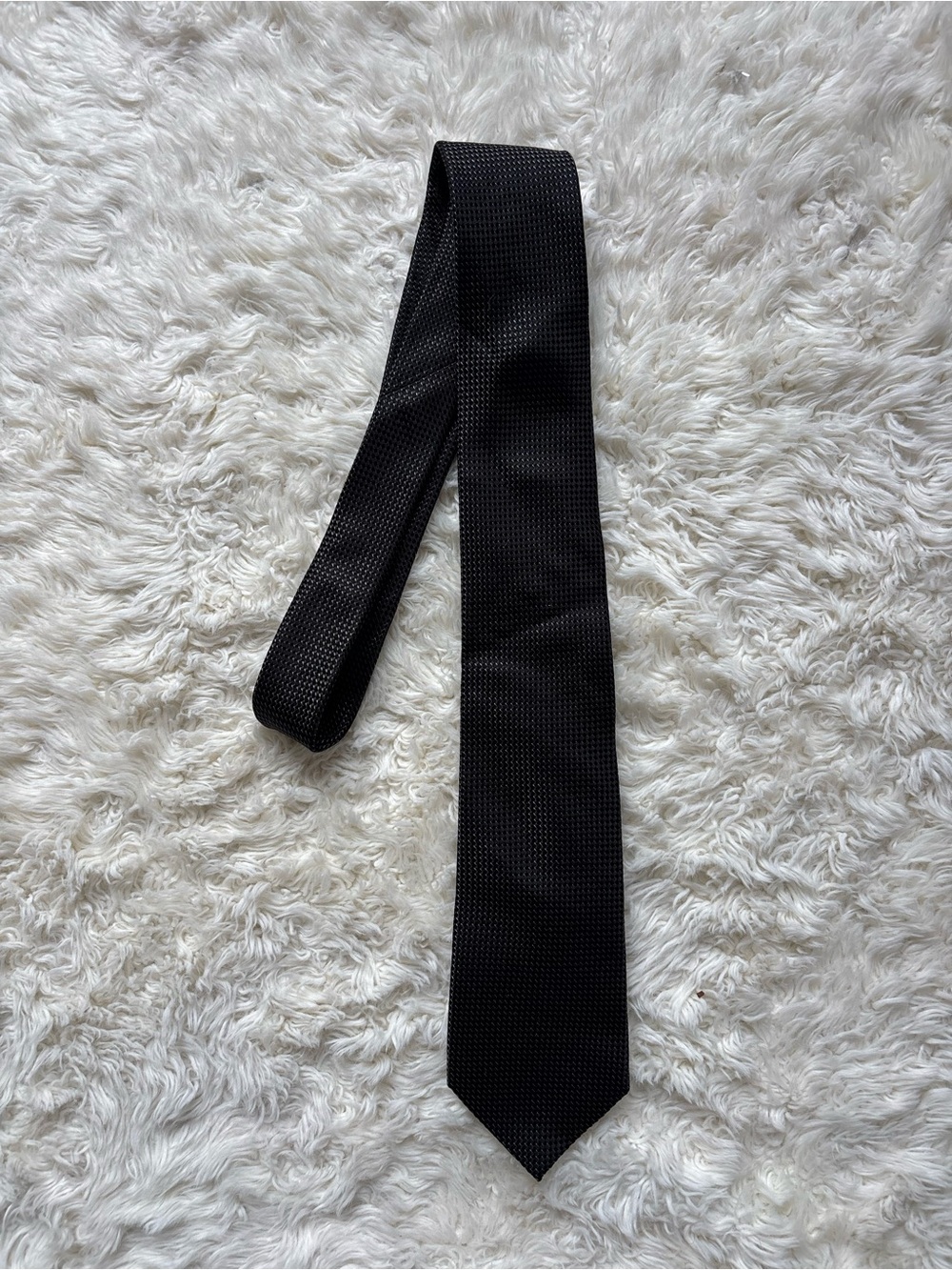 Michael Kors Black Micro-Textured Men's Tie